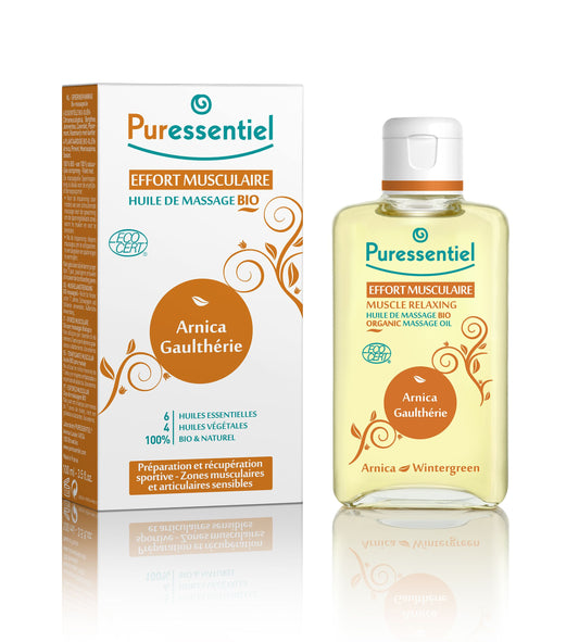 PURESSENTIEL BIO massage oil for tired muscles and joints 100 ml