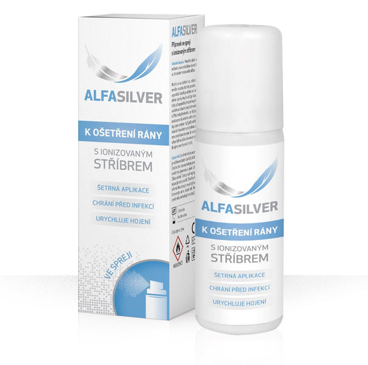 Alfa Silver spray 125 ml treat wounds, abrasions, minor burns, skin injuries or beds