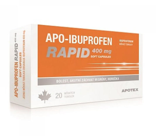 APO-Ibuprofen Rapid 400 mg 20 capsules pain and fever relief