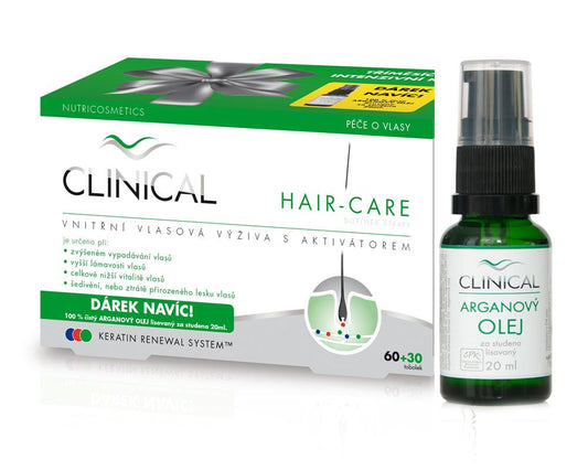 Clinical Hair-Care 90 capsules + Argan oil gift