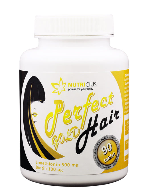 Nutricius Perfect HAIR gold methionine 500 mg + biotin 100 µg 90 tablets