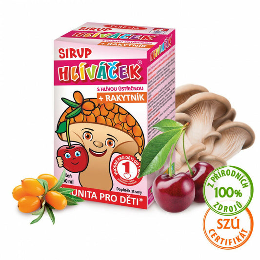 100% Organic KIDS Oyster Mushroom & Sea Buckthorn Cherry Syrup Natural vitamins